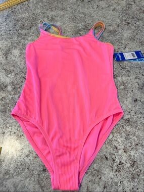 Catalina swimwear girls, one piece bathing suit UPF 50+ pink NWT